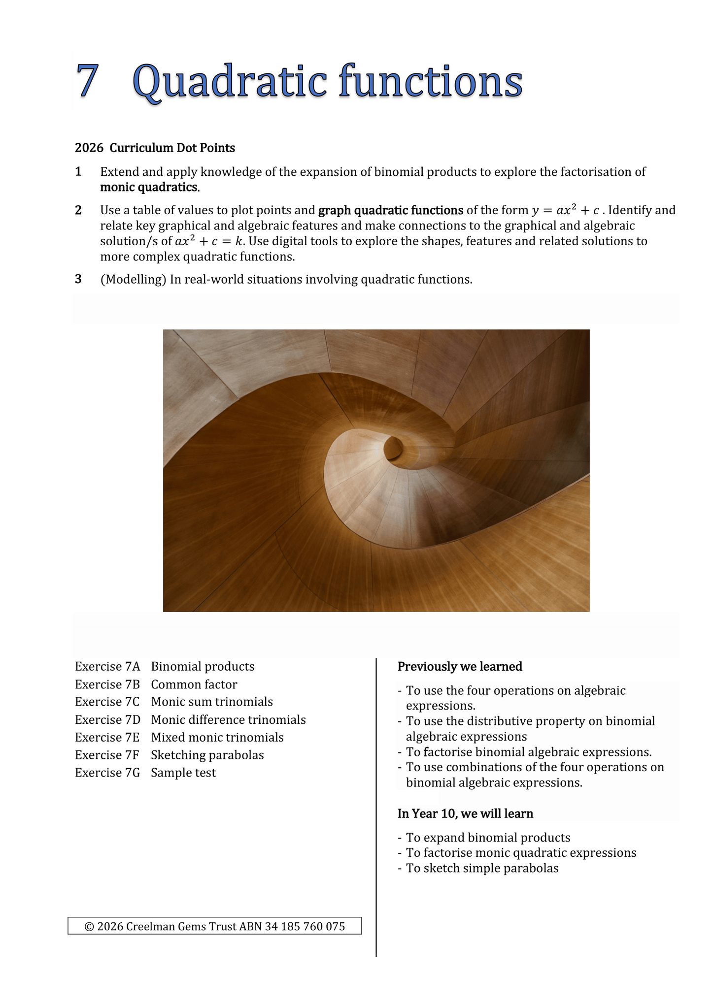 Maths Book - Year 10