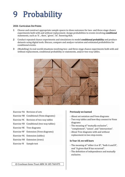 Maths Book - Year 10